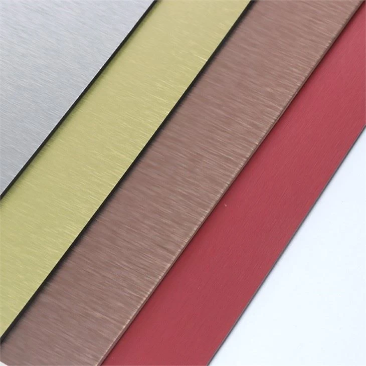 ODM Interior Wall Paneling Decorative Standard Size Design Color Aluminum Composite Panel Brushed Finish Acp Sheets